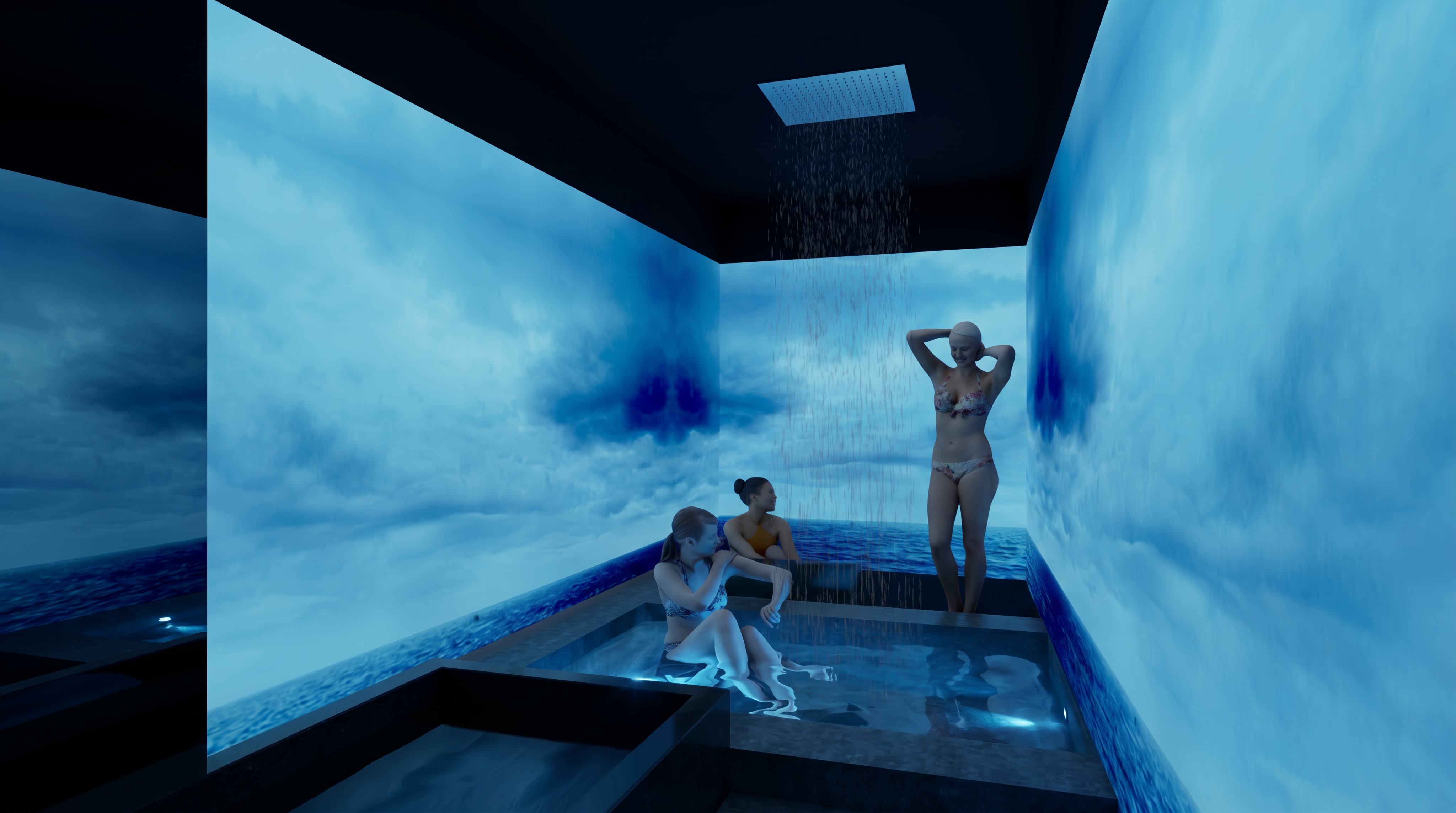 Storm Onsen Pool with immersive water and light
