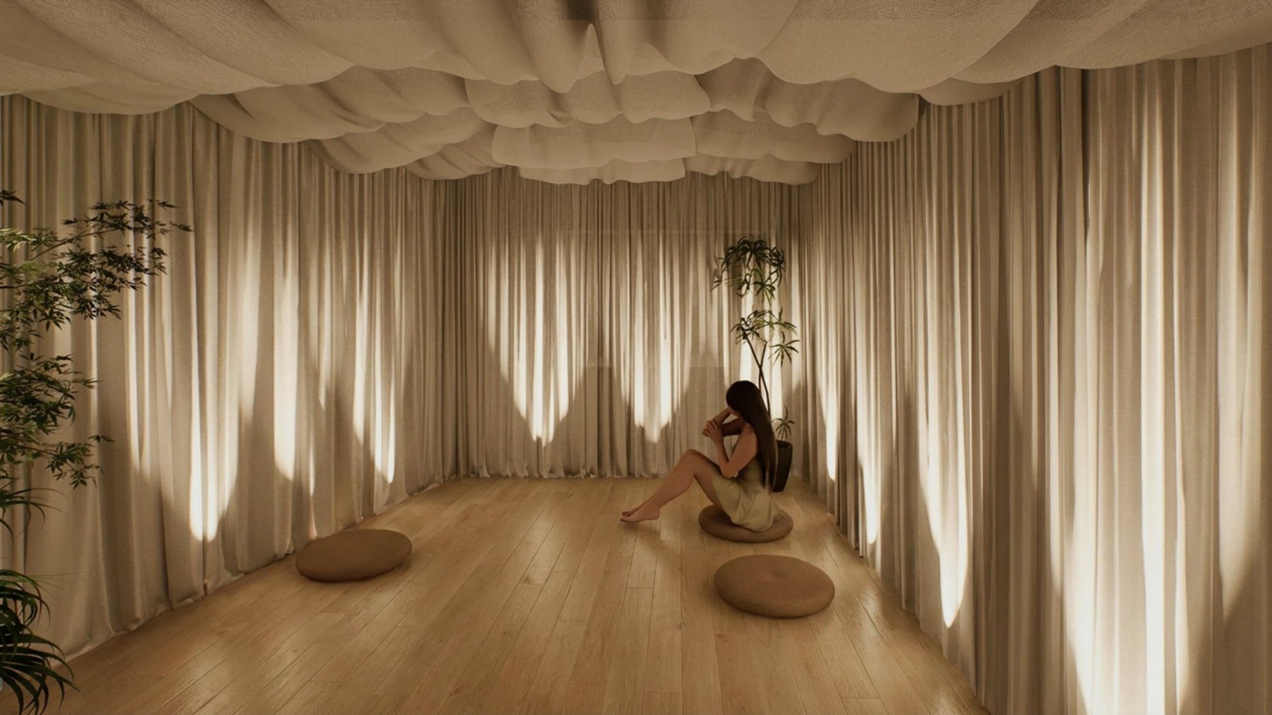 Curtained Five Elements room